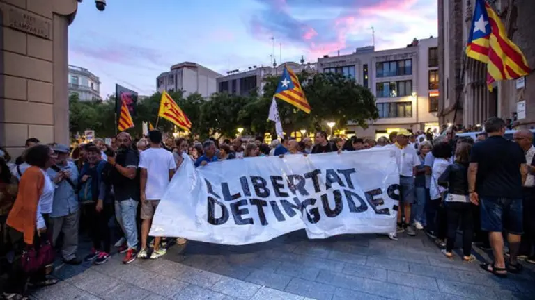 Manifestación pola liberdade dos CDR detidos. ENRIC FONTCUBERTA (Efe)