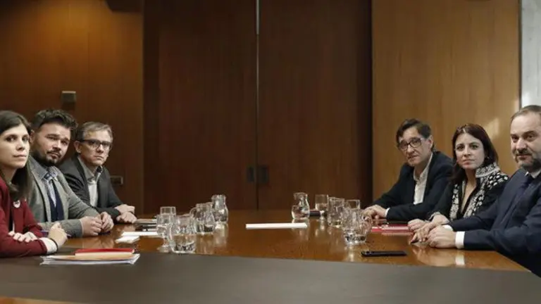 Reunión entre ERC y PSOE. EFE