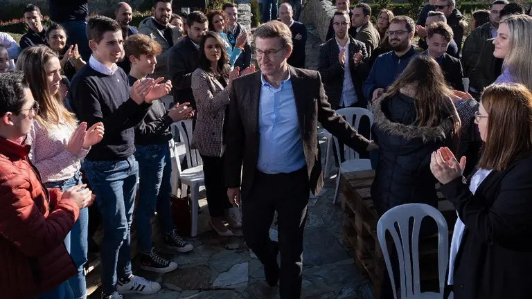 Alberto Núñez Feijóo, este sábado en Pontevedra. TWITTER