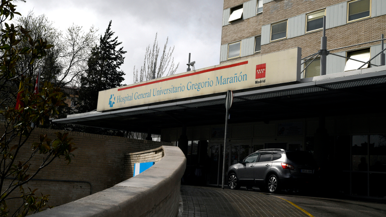 Entrada del Hospital Gregorio Mara&ntilde;&oacute;n, en Madrid. EUROPA PRESS