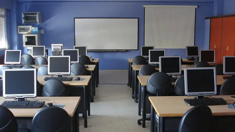 Unha aula baleira, nunha imaxe de arquivo. EP