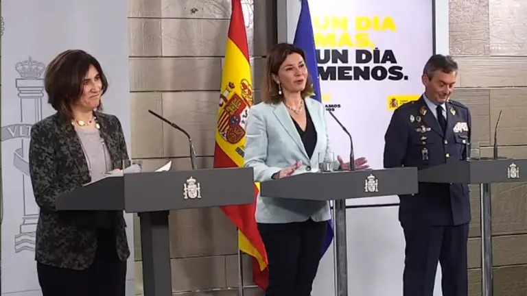 Montero, Sierra y el general Villarroya. EFE