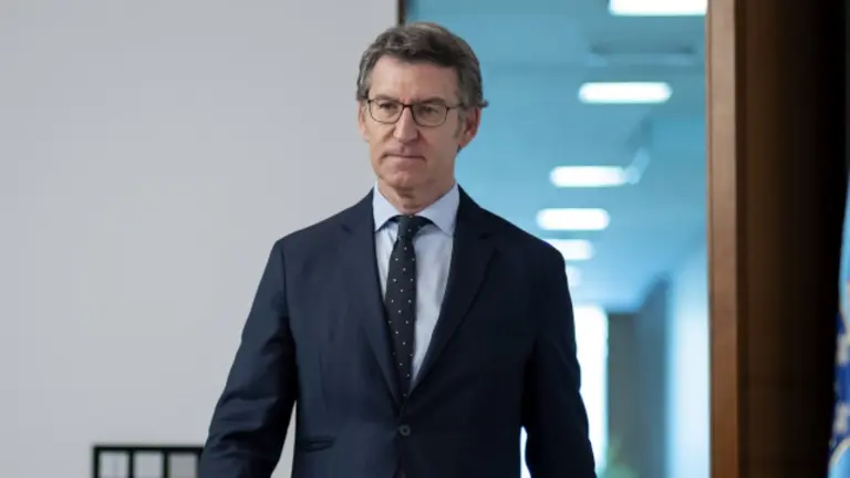 O presidente da Xunta, Alberto Núñez Feijóo, durante a rolda de prensa tras a reunión do consello da Xunta. EFE