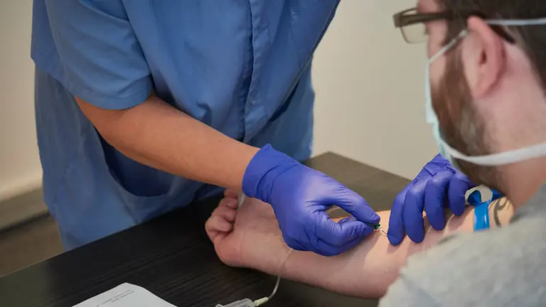 Prueba para detectar el coronavirus. ARQUIVO.