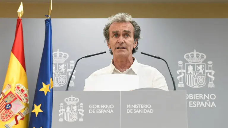 Fernando Sim&oacute;n informa en rueda de prensa este jueves de la evoluci&oacute;n de la Covid-19. V&Iacute;CTOR LERENA.