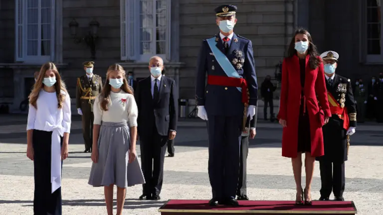 Los Reyes, la princesa Leonor y la infanta Sofía. KIKO HUESCA