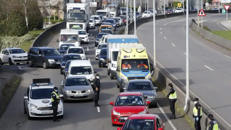 Un control este miércoles en Santiago. EFE
