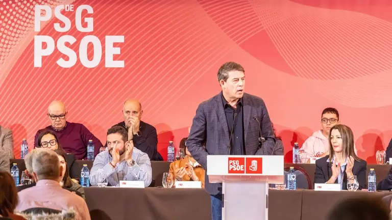 Besteiro, en su intervenci&oacute;n ante el comit&eacute; nacional. LUIS POLO AGN