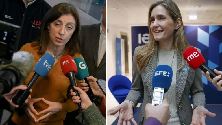 &Aacute;ngeles V&aacute;zquez y Sara Aagesen.EUROPA PRESS EFE