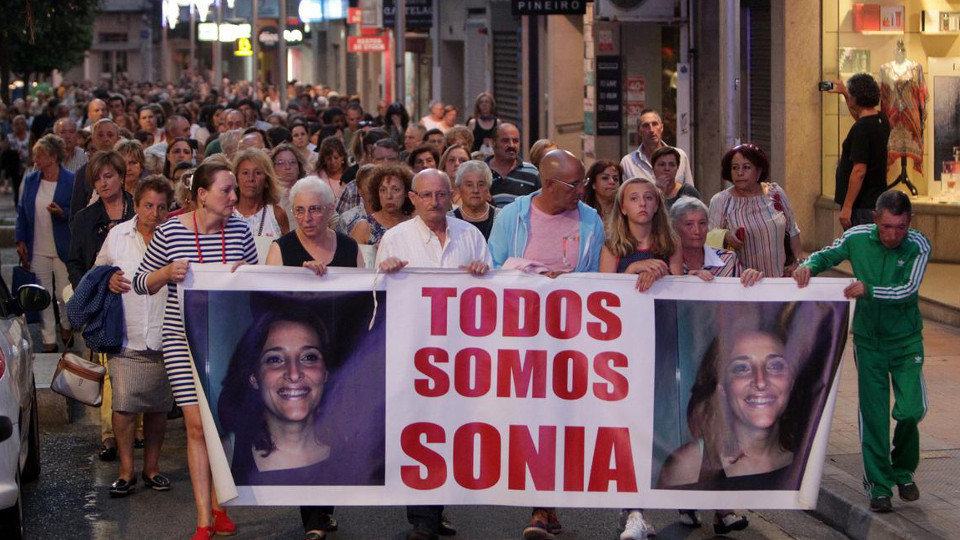 Última concentración por la desaparición de Sonia Iglesias, en agosto de 2017. DP