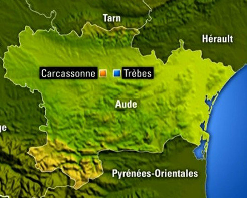 Mapa con el lugar de los incidentes. BFMTV