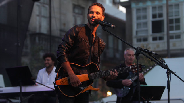 Gustavo Almeida, cantante pontevedrés. David Freire