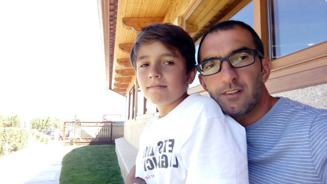 Enrique Dobarro e o seu fillo, Lucas