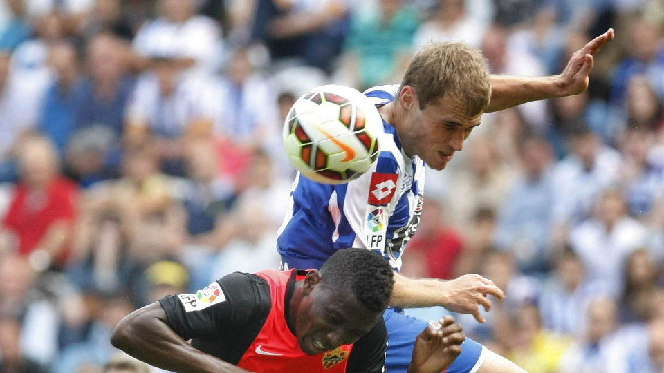 Álex Bergantiños, en un partido con el Deportivo. EFE