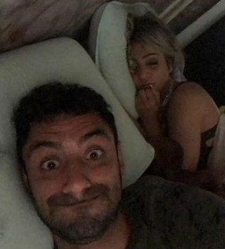 El jugador asesinado Daniel Correa, junto a la mujer del empresario