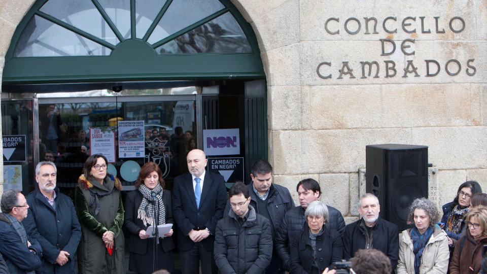 Concentración en Cambados. JOSÉ LUIZ OUBIÑA