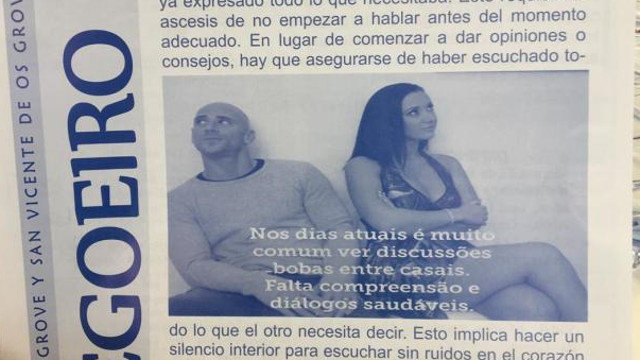 A polémica foto no boletín parroquial. EP