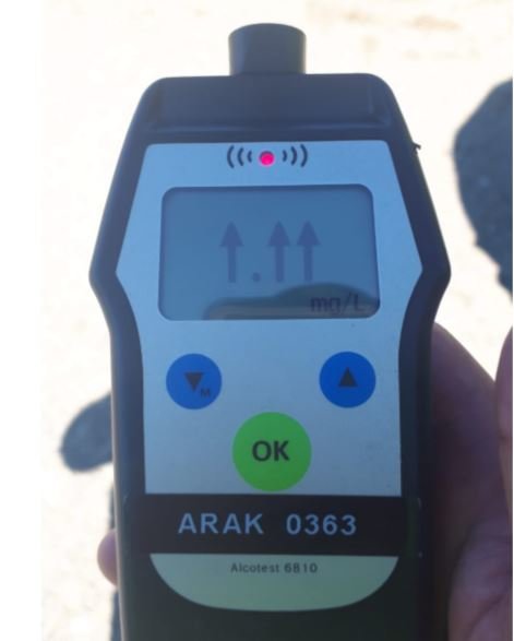 La tasa de alcohol superaba los límites de medición del etilómetro. EP