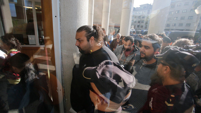 Entrada al edificio de A Parda para el juicio a Los Morones. GONZALO GARCÍA