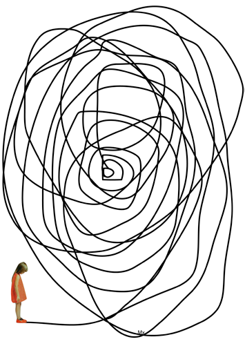 Ilustración para el blog de María Piñeiro. MARUXA