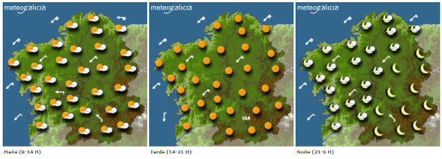 Previsión para este xoves. METEOGALICIA