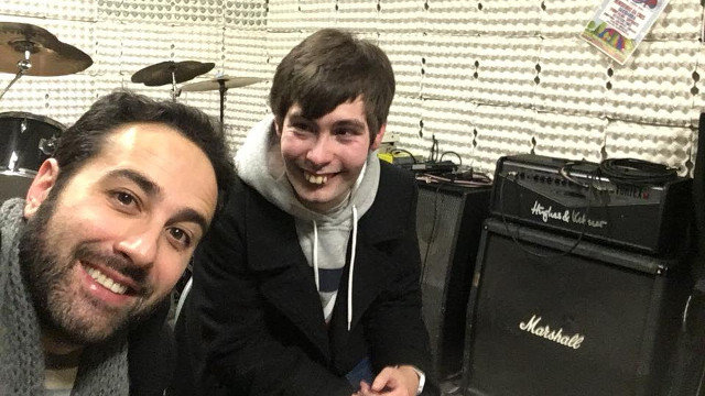 Xabier Vizcaíno con Adrián Vigo. A PALLEIRA