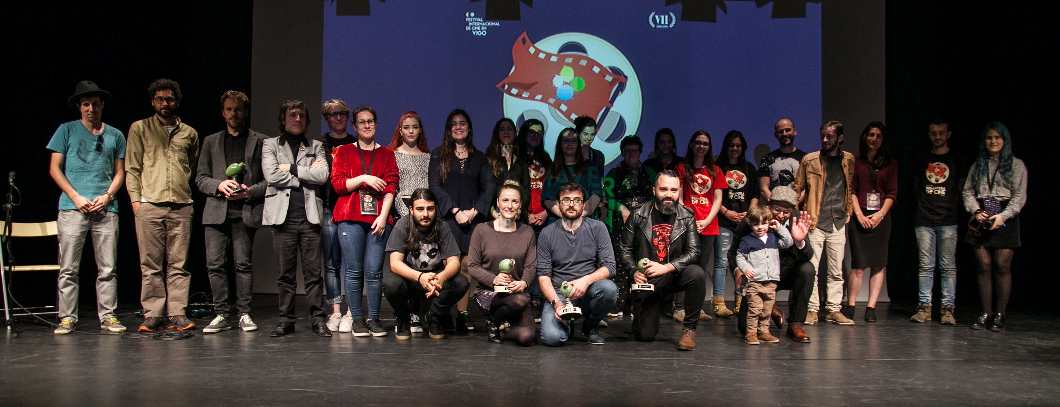 Juan de Castro co equipo do festival Primavera e os premiados.