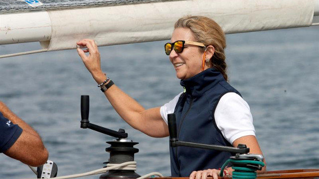 La infanta Elena, en Sanxenxo. SALVADOR SAS (EFE)