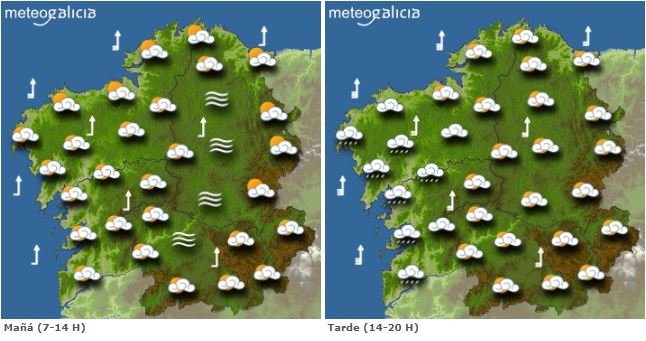 Previsión de MeteoGalicia para el miércoles