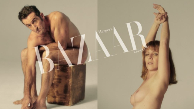 Luis Zahera y Eva Llorach, al desnudo. HARPER'S BAZAAR