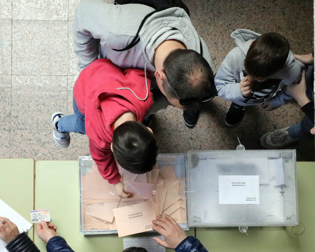 Un colegio electoral en los comicios generales del 28A. AGN