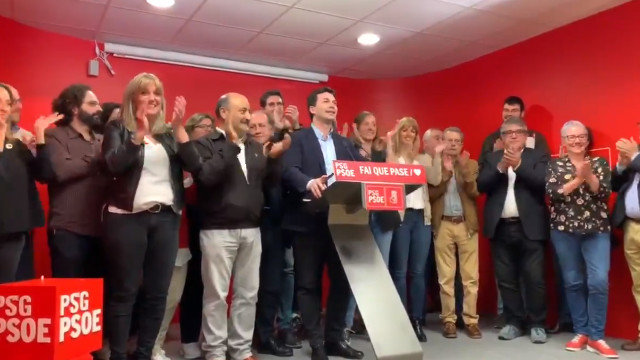 Caballero na apertura de campaña este venres en Ourense. TWITTER