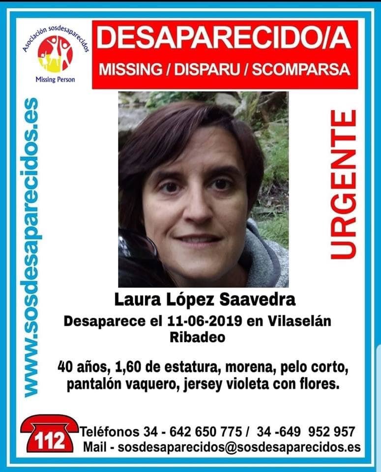 Laura López Saavedra, desaparecida en Ribadeo