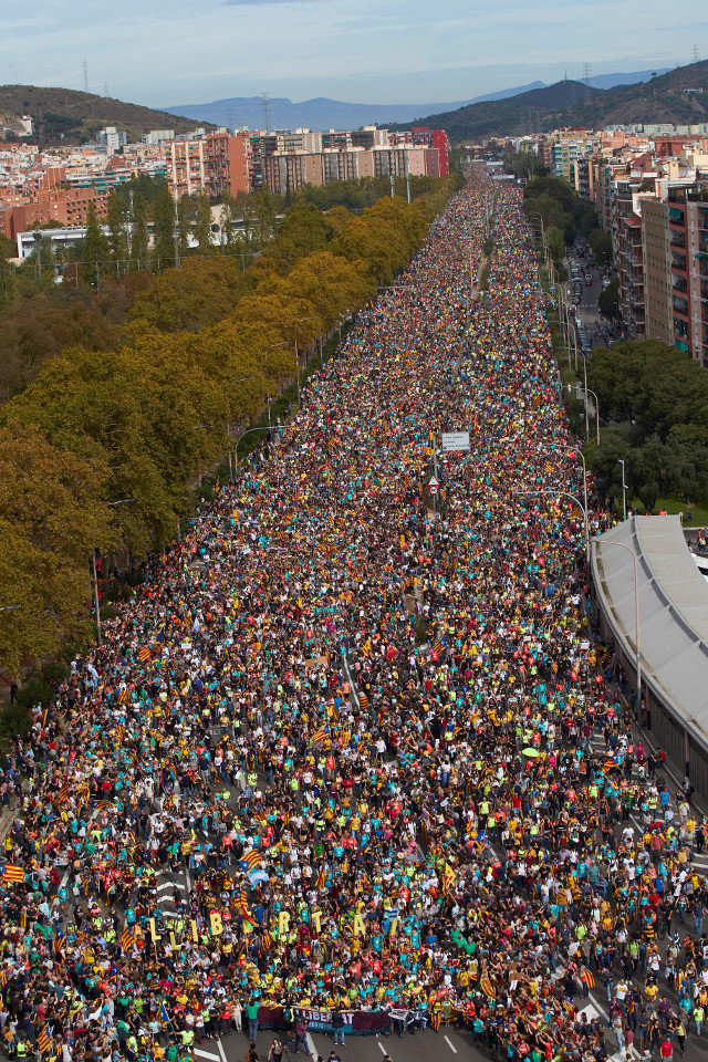Marchas por la libertad en Barcelona. EFE