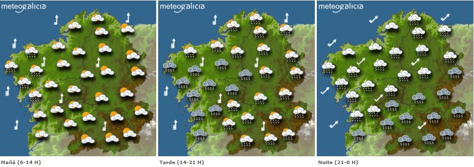 Previsión para este luns. METEOGALICIA