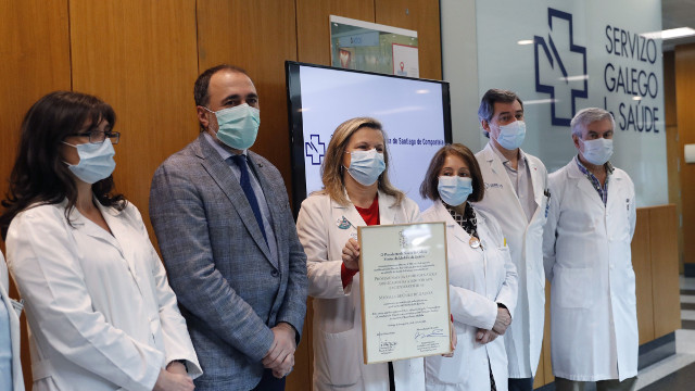García Comesaña, este sábado no Complexo Hospitalario Universitario de Santiago. EFE