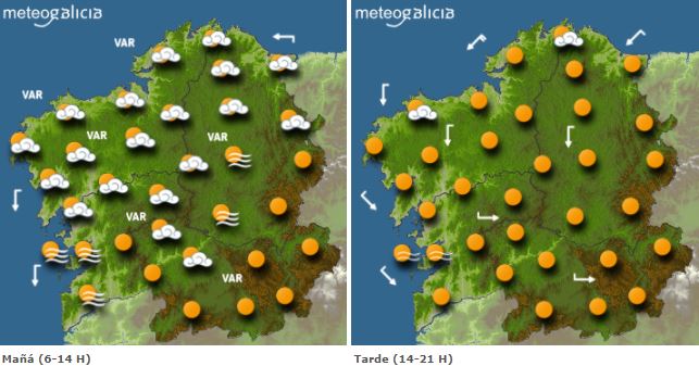 Previsión para este xoves. METEOGALICIA