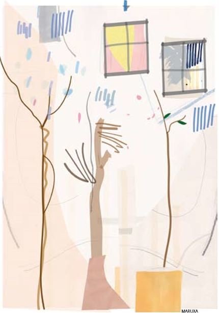 Ilustración para el blog de María Piñeiro. MARUXA