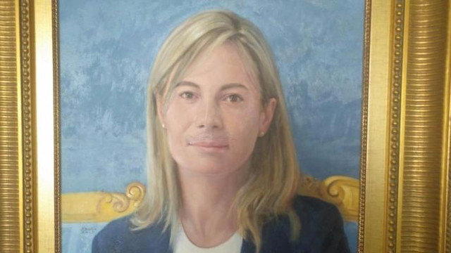 Sonia Castedo, con el bigote pintado. TWITTER