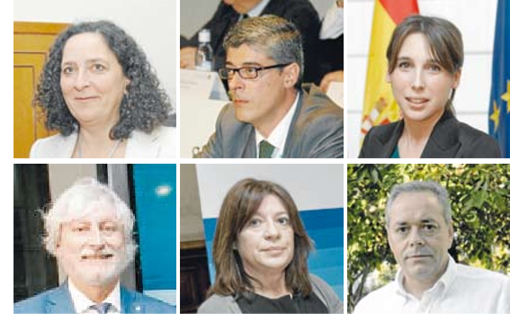 Belén do Campo, Ildefonso de la Campa, María J. Lorenzana, Manuel Vila, Carmen Bouso y José Balseiros. EP