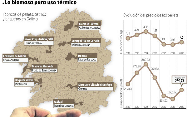 Plantas de pellets y astillas en Galicia. EP