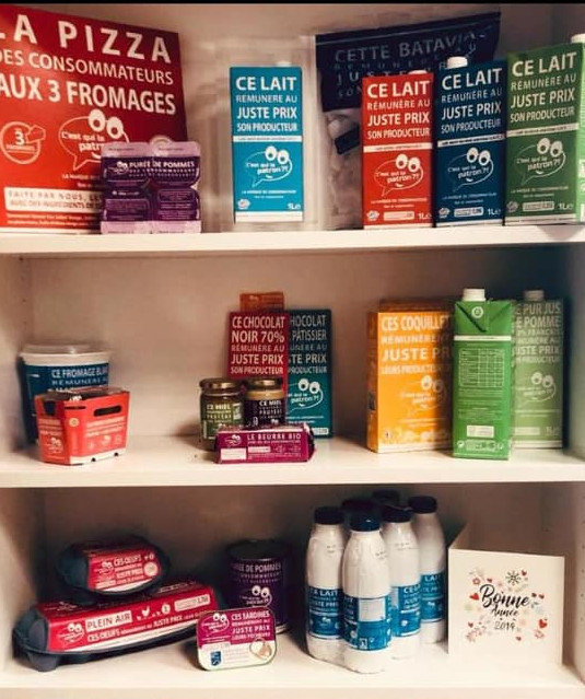 Algunos de los productos de la iniciativa C'est qui le patron en Francia. EP