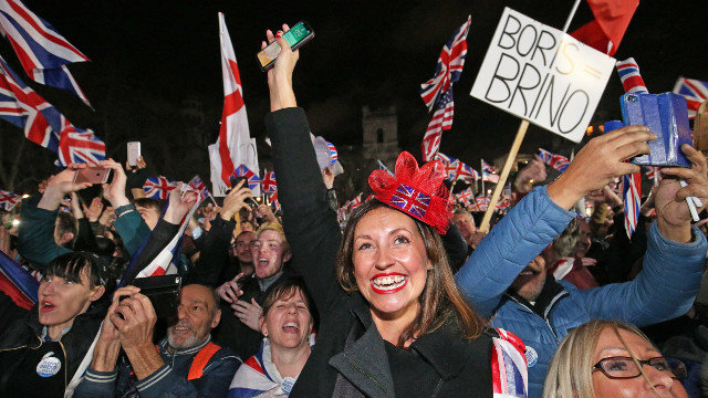 Celebración del Brexit. EFE