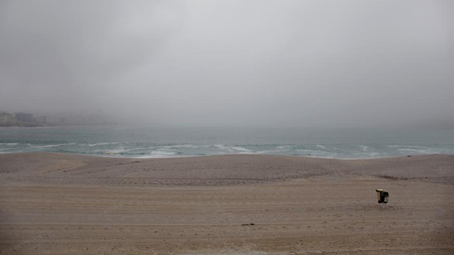 A praia de Orzán, sen fogueiras. CABALAR