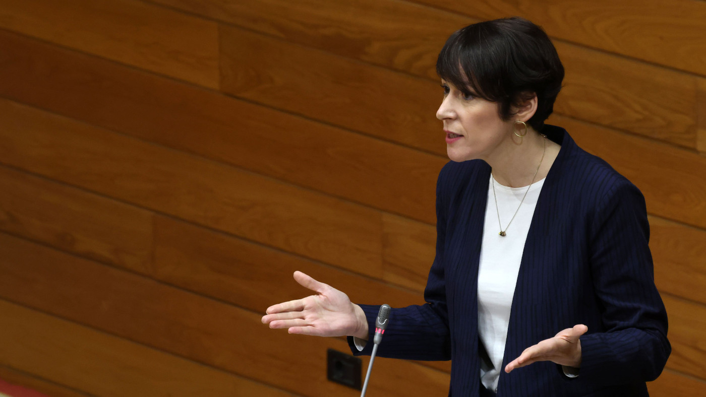 Ana Pontón, durante un pleno del Parlamento. PEPE FERRÍN
