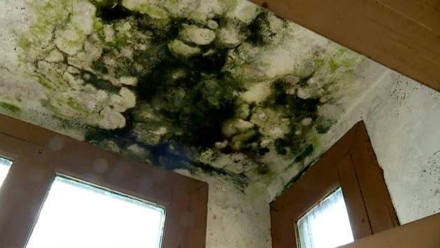 Un piso con un grave problema de humedades en Santiago. AEP