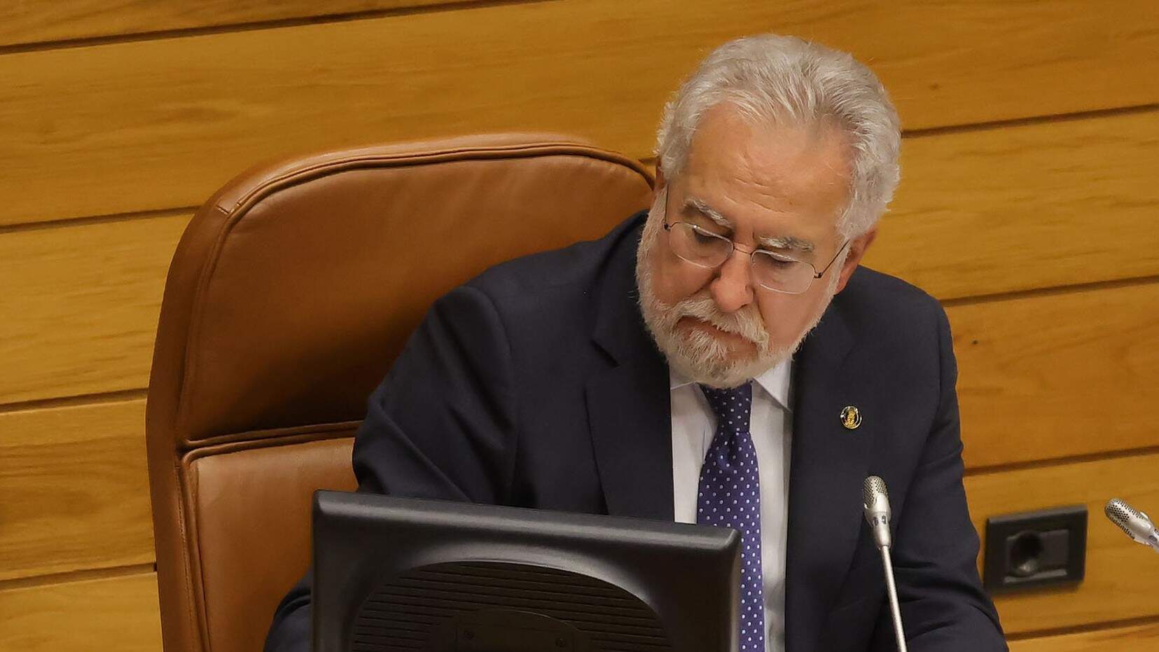 Santalices, este miércoles en el Parlamento. PEPE FERRÍN