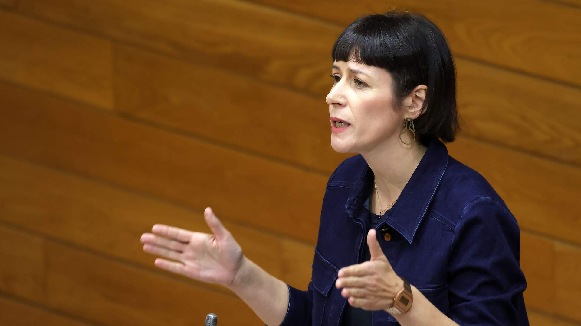 Ana Pontón, este miércoles en el Parlamento. PEPE FERRÍN