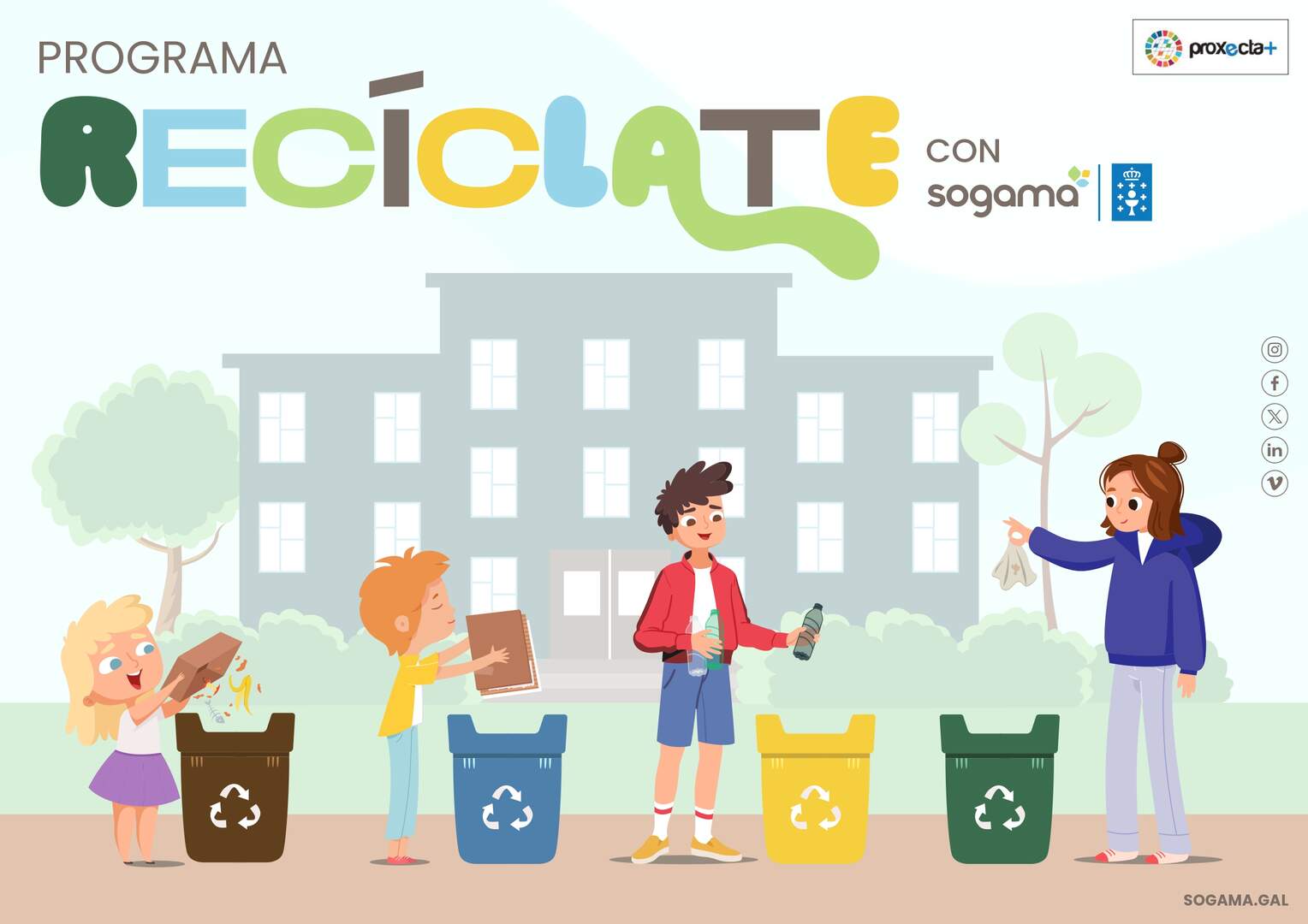 Cartel del programa 'Recíclate con Sogama' 2024-2025. EP