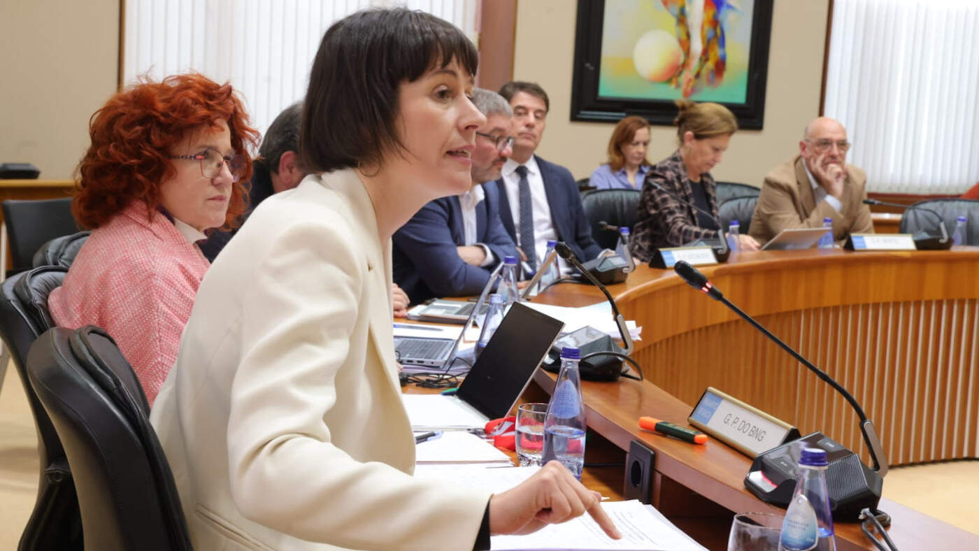 Ana Pontón, durante la comisión. PEPE FERRÍN